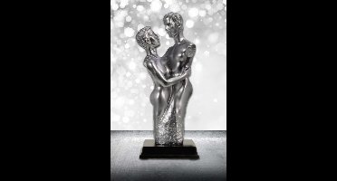 Man en Man - Beeld - 26 cm - Zilver