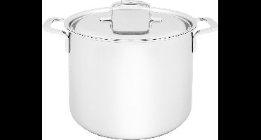 Demeyere 5-Plus RVS Soeppan Met Deksel 24 cm - Roestvrijstalen Soeppot 7,5 L - Geschikt Voor Alle Warmtebronnen Inclusief Inductie - Duurzaam - Volledig PFAS- - PFOA- en PTFE-vrij