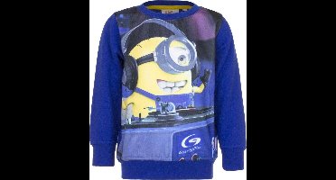 Minion Sweater DJ - Blauw - Maat 92/98 (96 cm)