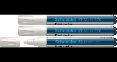 Schneider lakmarker - Maxx 270 - 1-3 mm - wit - 3 stuks - S-127049-3