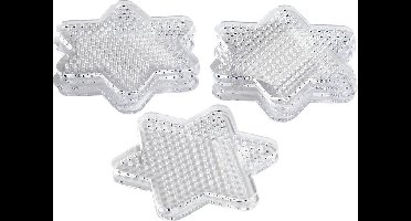 Grondplaat Voor Strijkkralen - Transparante Onderplaat - Ster Vormig - DIY Kralen Basis - Diameter 10cm - Set van 10 Stuks