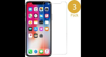 3x Screenprotector Tempered Glass geschikt voor Apple iPhone Xs / X - Screen protector Transparant van iCall