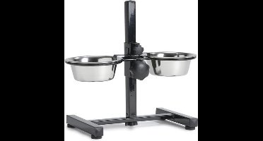 Beeztees Standaard - Dinerset Hond - Zwart - 16 cm