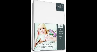 Bed-Fashion jersey topdek split hoeslaken Wit - 200 x 200 cm - wit
