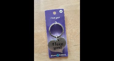 Hart sleutelhanger - I love you
