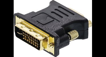 DVI-Adapter DVI-I 24+5-Pins Male - VGA Female 15-Pins - Antraciet