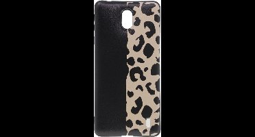 Shop4 - Nokia 1 Plus Hoesje - Zachte Back Case Luipaard Zwart