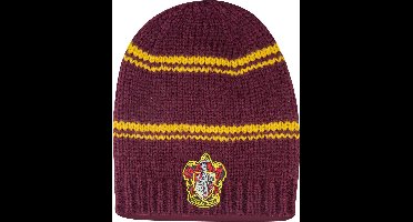 Harry Potter Beanie Muts Slouchy Gryffindor Bordeaux rood