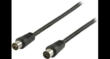 Goobay Zwarte coaxkabel - rechte connectoren - 7,5 meter