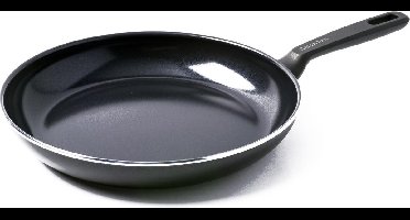 Greenpan Memphis Keramische Anti-aanbak Koekenpan 24 cm - PFAS vrij - Inductie Koekenpan - Ovenbestendig tot 160 graden - Koudgreep - Zwart