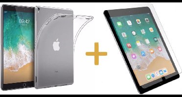Hoes geschikt voor Apple iPad Air 10.5 (2019) / Pro 10.5 (2017) + Screenprotector - Transparant TPU Siliconen Case