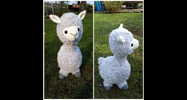 Alpaca Almina Durable Furry GRIJS