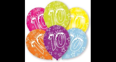 Amscan Ballonnen 10 Jaar 27,5 Cm 6 Stuks