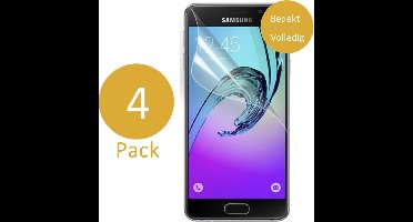 4x Screenprotector geschikt voor Samsung Galaxy A3 (2016) - Glas PET Folie Screenprotector Transparant 0.2mm 9H (Full Screen Protector)