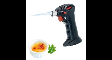 Westmark Gasbrander voor het gratineren, flamberen en karamelliseren, regelbare vlam, incl. kinderbeveiliging, kunststof/RVS, zwart, 12392280