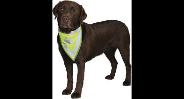 Trixie Reflecterende Bandana Geel - Hondenkleding - S/M 29-42 Cm