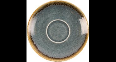 Olympia Kiln Espressoschotel Blauw Ø11,5cm ( Set van 6 ) - Schotels voor koffiekopjes van 85ml