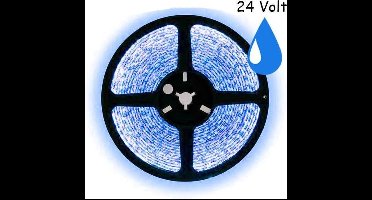 5 meter blauw led strip waterproof - IP65 - 60Leds/m - 24V