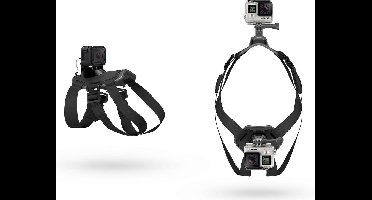 GoPro Fetch - Hondentuig Bevestiging - Borst- en Rugmount - Voor Honden 7-54 kg - Zwart