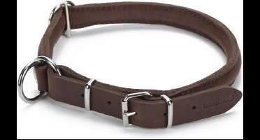 Beeztees leren halsband Djenga. Bruin. 52 cm.