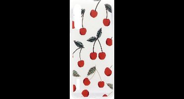 Shop4 - Xiaomi Mi A3 Hoesje - Zachte Back Case Kersen Transparant