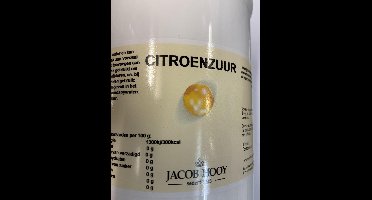 Jacob Hooy Citroenzuur meelkristal pot 1 kg 2 verpakkingen