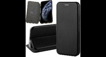Hoesje geschikt voor iPhone 11 Pro Max - Book Case Kunstleer ThinShield Zwart