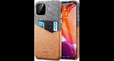 ESR Metro wallet case Geschikt voor 11 PRO Max ( 6.5 ) – grijs/bruin