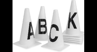 Dressuur kegels-letters / Dressage Marker Cones (ABCEFHKM)