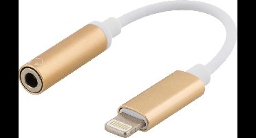 Epzi IPLH-590 Lightning naar 3,5 mm audioadapter, aluminium behuizing, goud