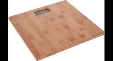 Overige Merken Bamboe Digitale Personenweegschaal 30X30 Cm Naturel
