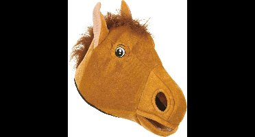 Vegaoo - Paardenkop hoed voor volwassenen - Bruin - One Size