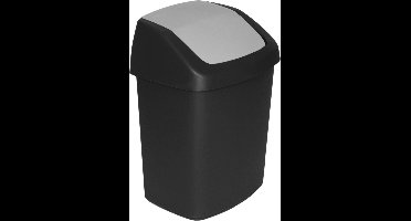Curver afvalbak Swing 15L zwart/grijs