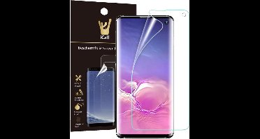 Screenprotector geschikt voor Samsung Galaxy S10e | Glas PET Folie Screen Protector Transparant iCall | Full-Screen