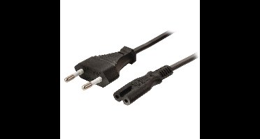 Valueline VLEP11040B10 Euro Stroomkabel Euro Male - Iec-320-c7 1.00 M Zwart