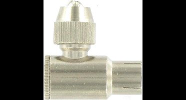 Kopp coax stekker haaks female 6.5 mm metaal