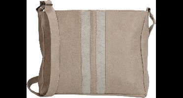 Schoudertasje met een leuk streepaccent, lichtgrijs – Beagles