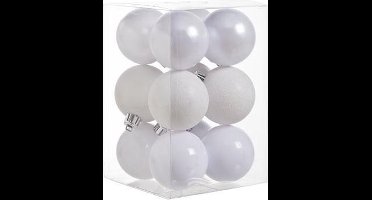 Cosy&Trendy kerstballen - 12 stuks - 6cm - pvc