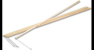 lampionstokjes hout pak/12 stuks- lengte: 55 cm