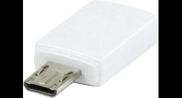 Valueline, MHL Adapter USB 11-pins Micro B mannelijk - USB 5-pins Micro B vrouwelijk (Wit)
