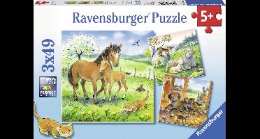 Ravensburger puzzel Knuffeltijd - 3x49 stukjes - kinderpuzzel