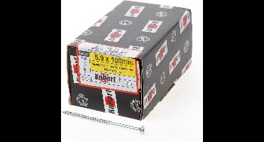 Kelfort Spaanplaatschroef platverzonken kop verzinkt T25 deeldraad 5.0 x 100mm (100 stuks)
