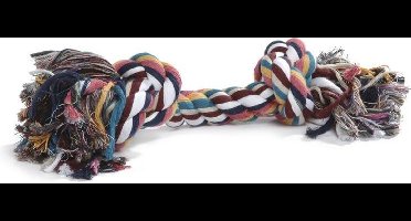 Beeztees Flostouw - Hondenspeelgoed - 4 Knopen - Gekleurd - Ca. 360 gram - 60x7x7 cm