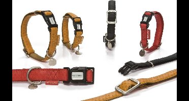 Beeztees - Halsband Hond - Mac Leather - Bruin - 35-50 cm