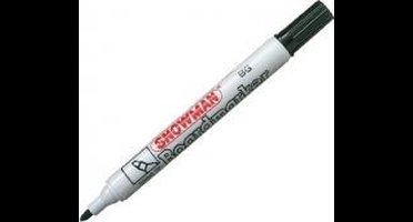 Snowman BG-01 whiteboard marker zwart, doos á 12 stuks - made in Japan