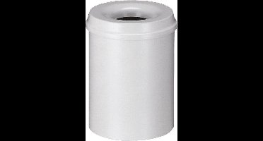 V-part Vlamdovende prullenbak 15L grijs