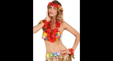 Vegaoo - Rode Hawaii set voor volwassenen