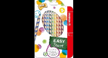 STABILO EASYcolors - Ergonomische Kleurpotloden - Linkshandig - Extra Dikke 4.2 mm Kern - Set Met 12 Kleuren