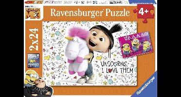 Ravensburger Despicable Me 3 Agnes en de Minions - Twee puzzels van 24 stukjes