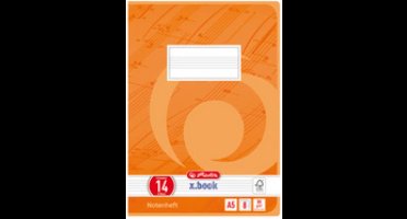 Herlitz schrijfboek A5-formaat, 14 lijntjes, 8 vellen
